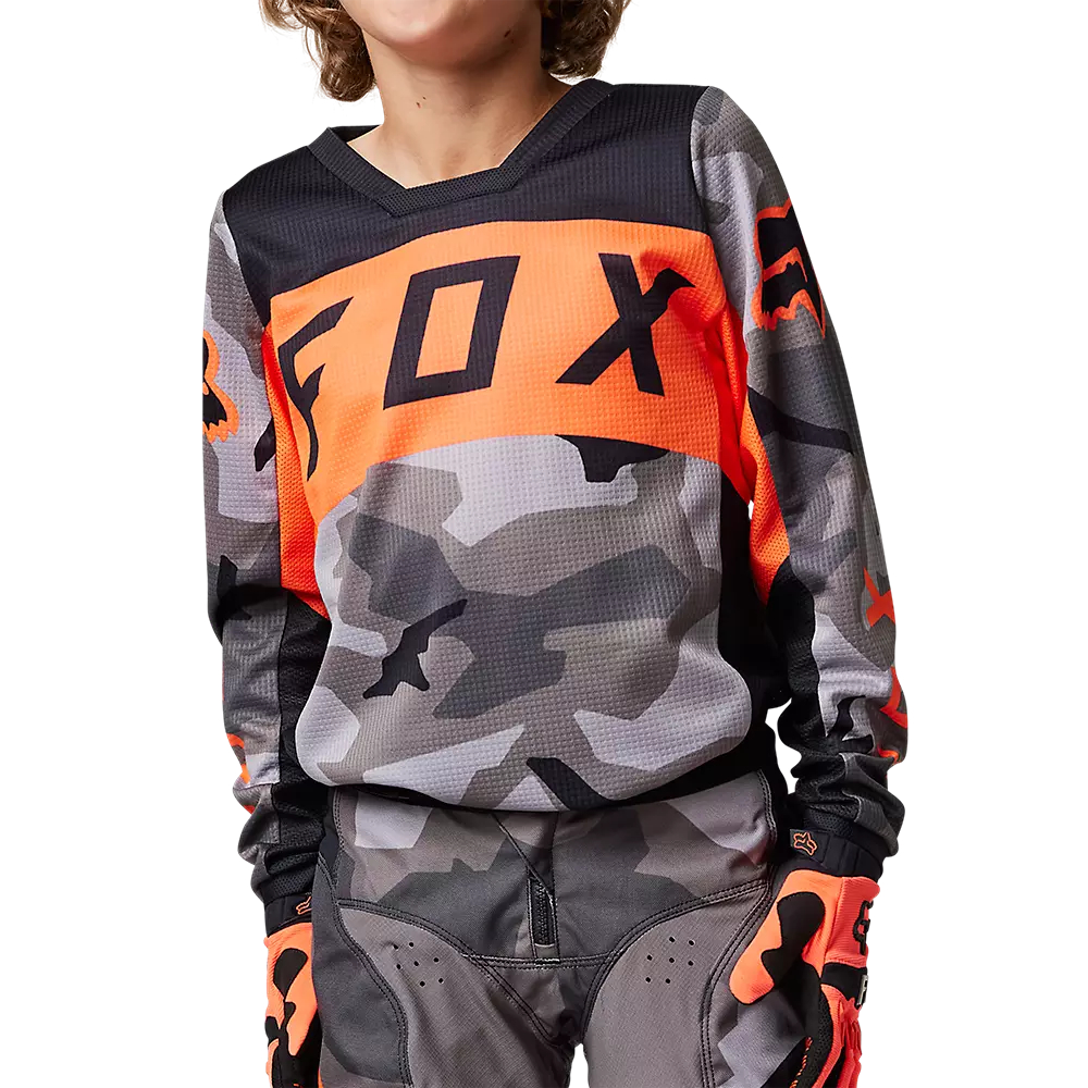 Completo cross bambino Fox Youth 180 Bnkr Grey Camo 2023 pantaloni