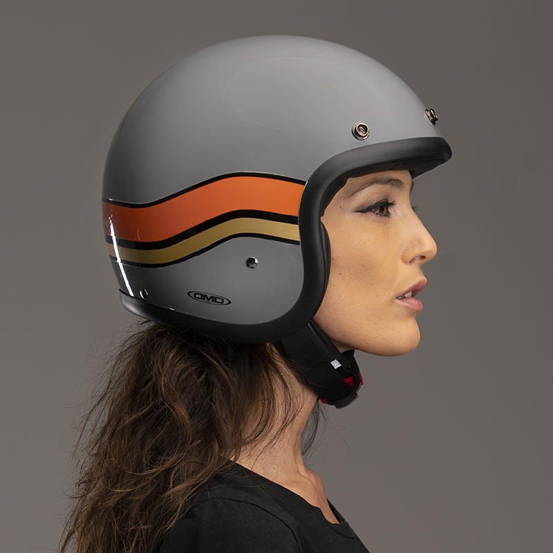 Casco demi jet DMD P1 grigio opaco