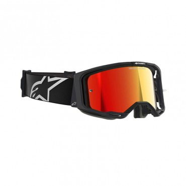 Maschera motocross Alpinestars Vision 8 Corp Black Mirror Red