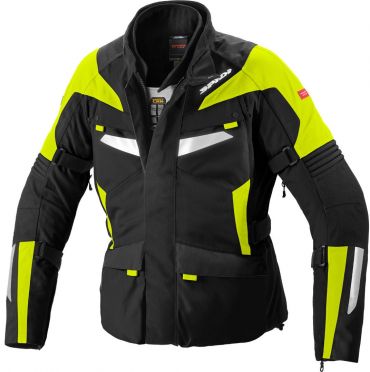 Giacca moto Spidi ALPENTROPHY Nero Giallo Fluo