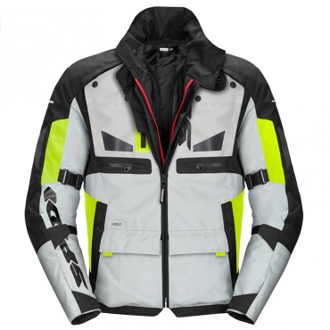 Giacca moto Spidi CROSSMASTER Ghiaccio Giallo Fluo