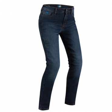 Jeans da moto donna con protezioni e Twaron® Pmj CAFE RACER LADY Blu