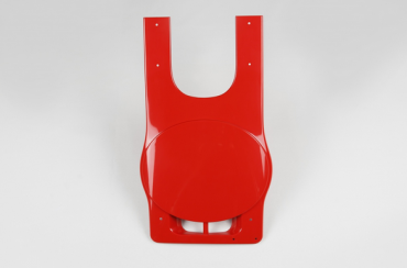 Portanumero anteriore Rosso Ufo con passafilo e fascette fissaggio per Tgm