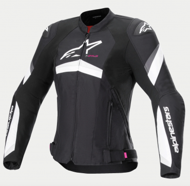 Giacca moto donna Alpinestars STELLA T-GP PLUS R V4 Nero Bianco