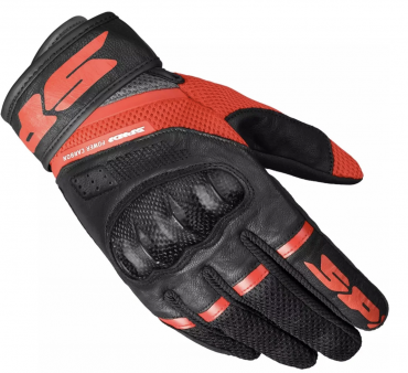 Guanti moto pelle con protezioni Spidi Power Carbon Nero Rosso