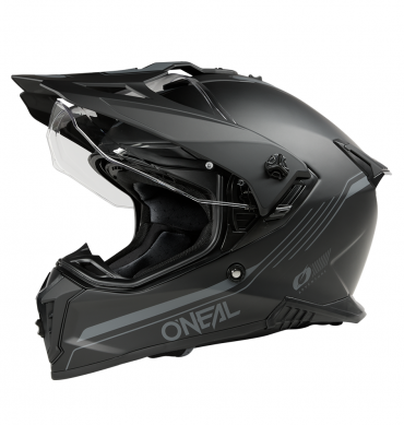 Casco in fibra dual road O'Neal A-SRS Solid V.25 Nero Opaco