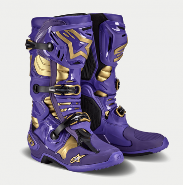 Stivali cross Alpinestars TECH 10 Limited Edition Champ Viola Oro