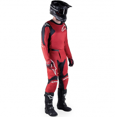 Completo cross Alpinestars RACER HOEN mars red black 2023 pantaloni+maglia