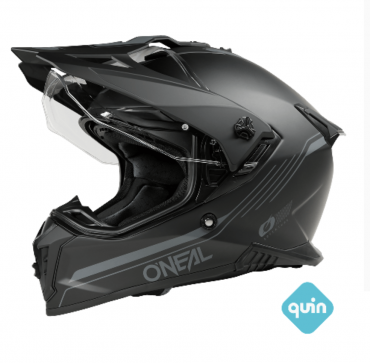 Casco in fibra dual road O'Neal A-SRS Solid V.25 Nero Opaco