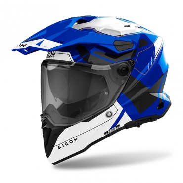 Casco integrale dual road Airoh COMMANDER 2 Reveal Blu Lucido