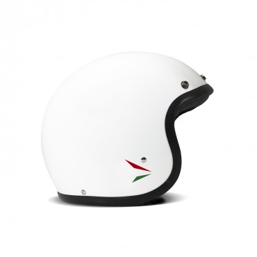 Casco jet DMD Retro Ita White Lucido