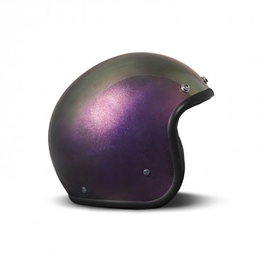 Casco jet DMD Retro Rainbow Violet Lucido