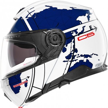 Casco modulare Schuberth C5 Globe Blue Gloss