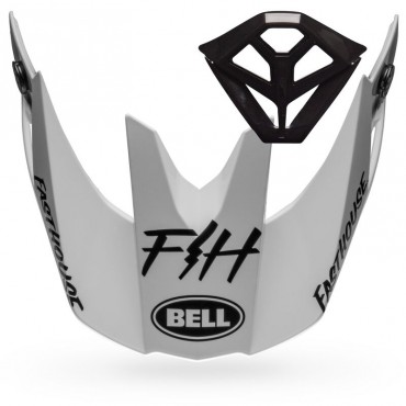 Frontino + presa d'aria casco Bell MOTO-10 SPHERICAL Fasthouse Mod Squad Matte Gloss White Black