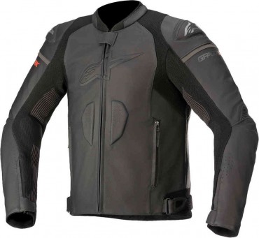 Giubbino moto pelle racing Alpinestars GP-PLUS R V3 Rideknit nero