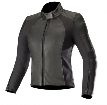 Giubbino moto pelle donna Alpinestars VIKA V2 Nero