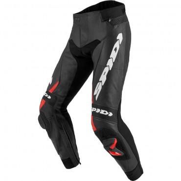 Pantaloni moto pelle Spidi RR PRO 2 Nero Rosso Bianco