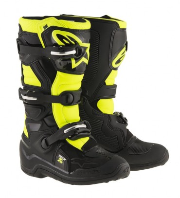 Stivali cross bambino Alpinestars TECH 7S  Nero Giallo Fluo